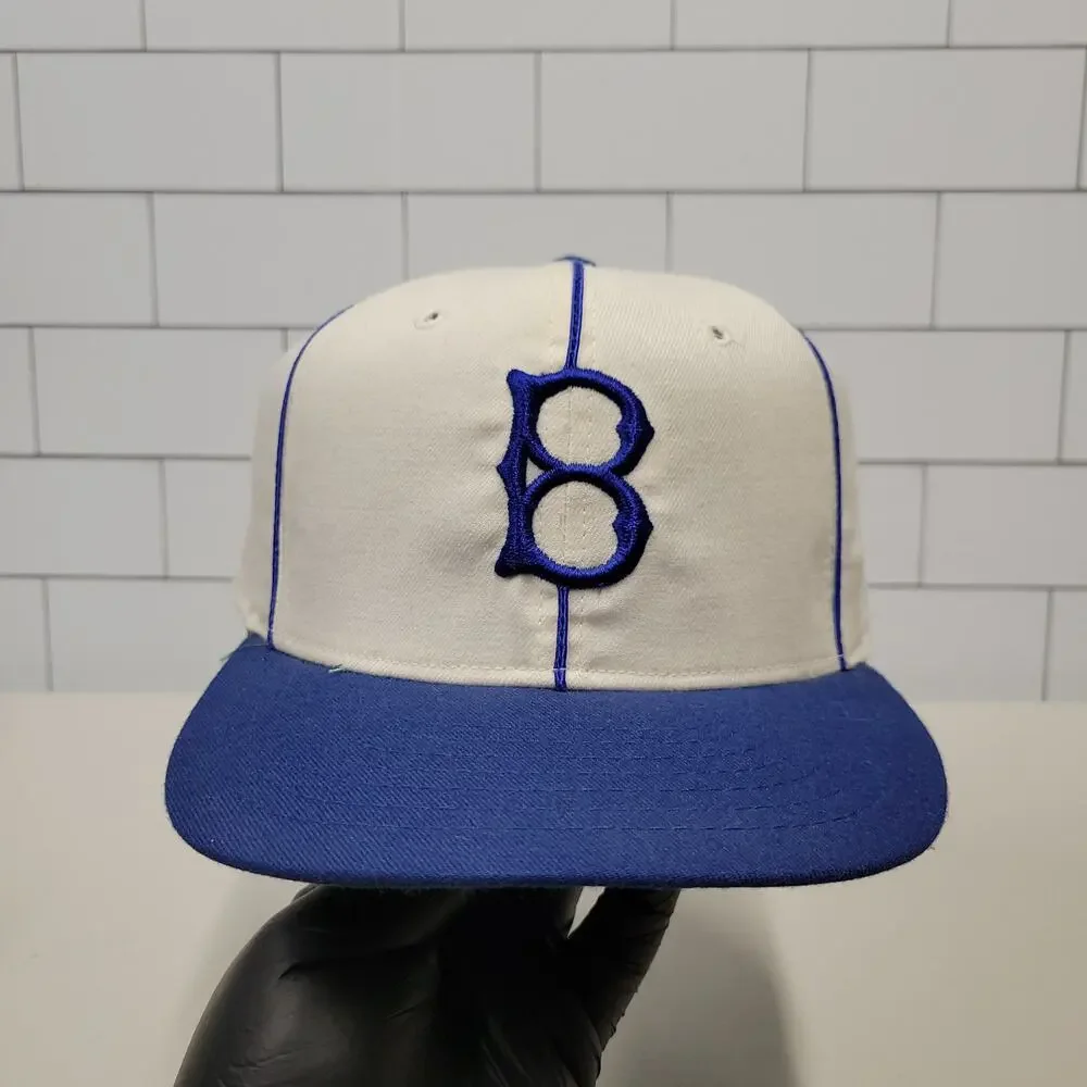 Vintage Roman Brooklyn Dodgers Cooperstown Collection Fitted Hat 7 1/2 USA